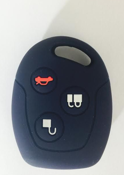 SILICONA LLAVE FORD FIJA TRES BOTONES AZUL MARINO